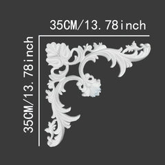 French Corner Flower Ceiling Decoration: PU Line Frame Combination Decor