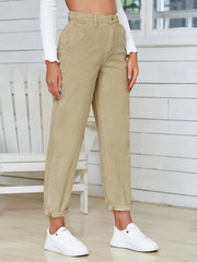 High Waist Mom Jeans Slash Pockets Straight Legs High Rise Denim Pants