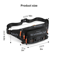 Letter Waist Bag Casual Nylon Waist Packs Unisex Belt Bag Fanny Pack