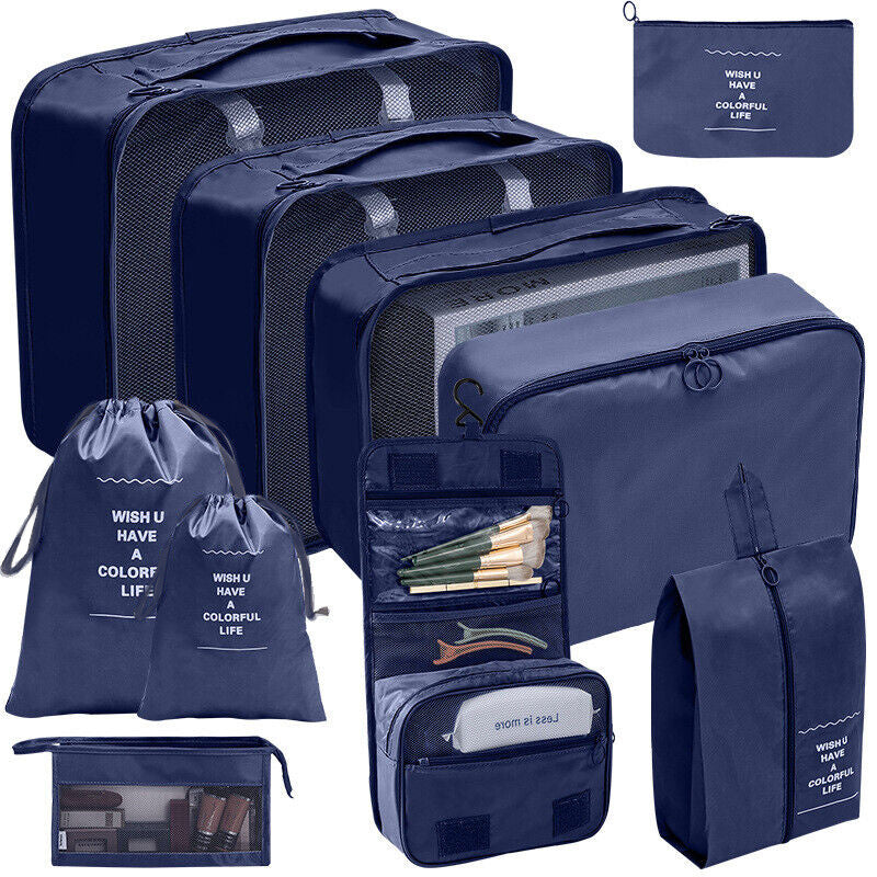 10 Pcs Travel Luggage Bags Dustproof Organizer Portable Storage