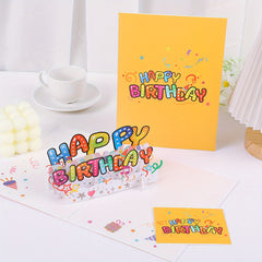 1pcs 3D Birthday Greeting Card with Envelope