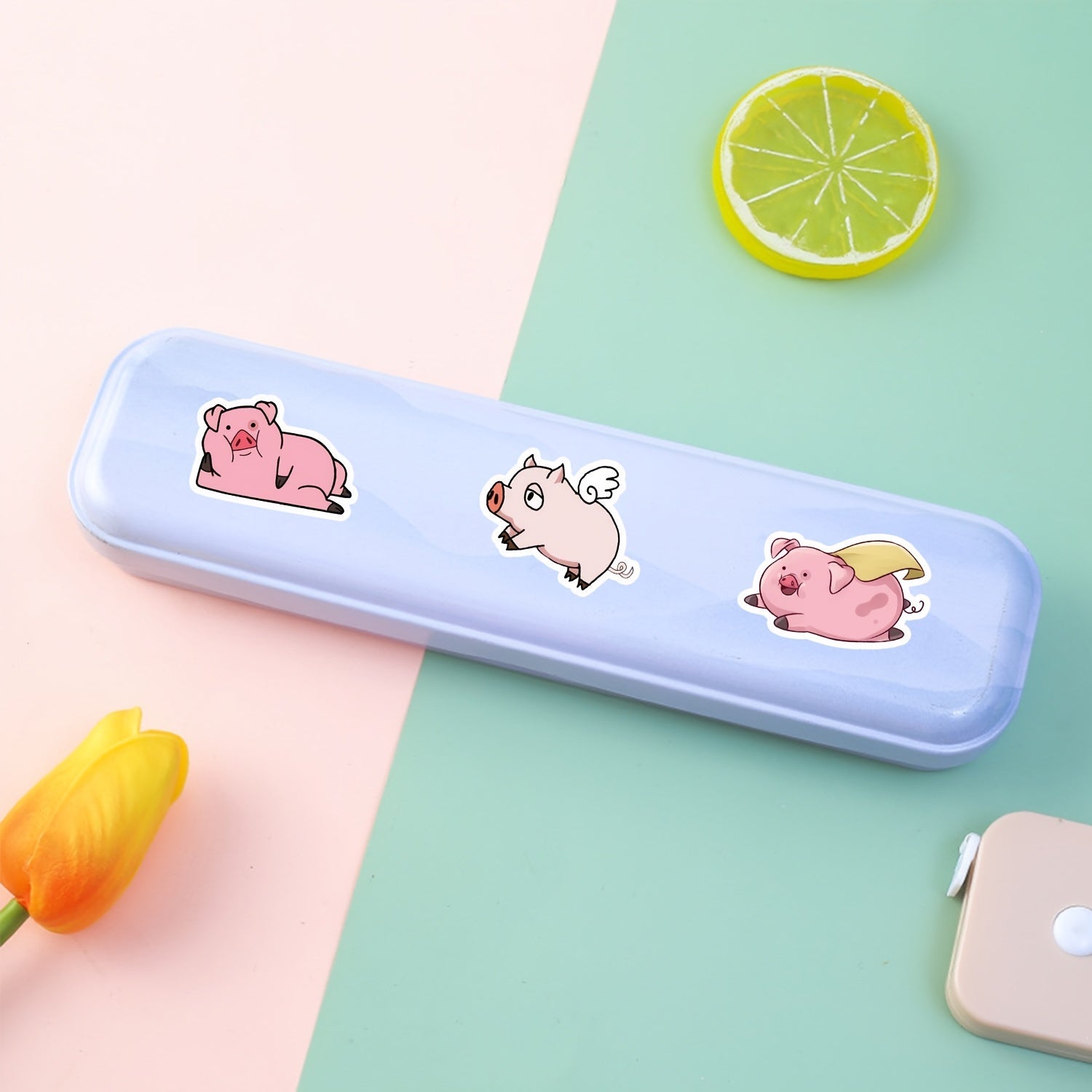 50 Cute Pig Stickers for DIY, Water Bottles, Laptops