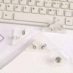 Acrylic Triangle Clip Set - Anti Roll Corner Clip for Office Documents