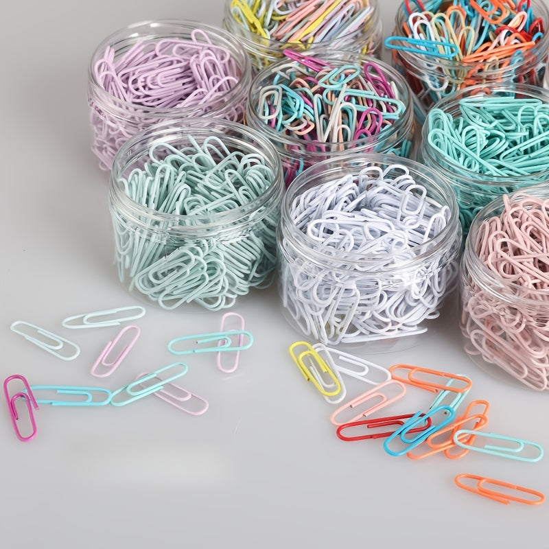 100pcs Colorful Paper Clips Office Stationery Set