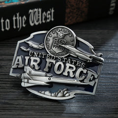 Letter Airplane Pattern Military Belt Buckle Western Cowboy Belt Buckle