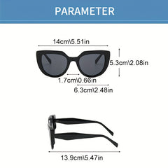Men's Large Frame Cat Eye Sunglasses UV Resistant with Box