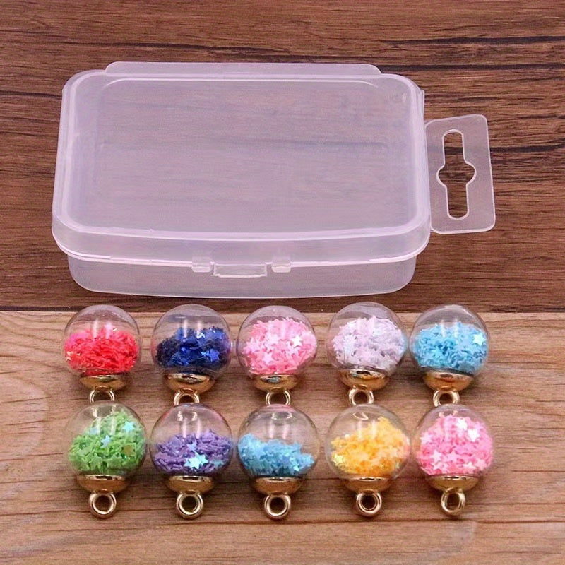 10pcs Glass Bottle Milk Tea Cup Pendant Keychain Bracelet Jewelry Accessorie