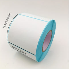 Waterproof Heat-Proof Square Label Paper 80mm QR Code Sticker