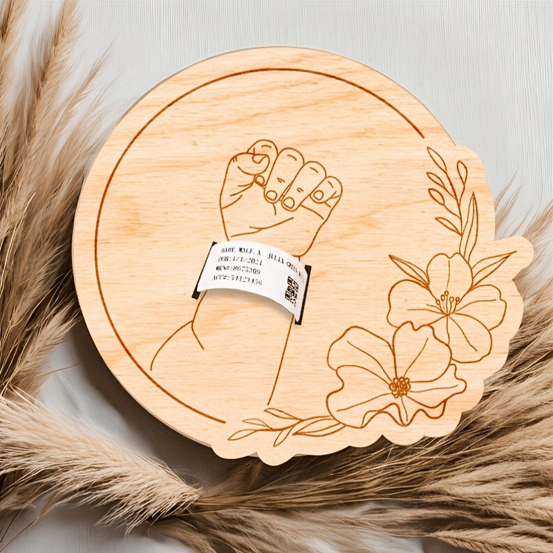 Personalized Floral Laser Cut Wristband Holder for Hospital Room Decor
