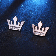 Men's Small Crown Brooch Shirt Collar Pin