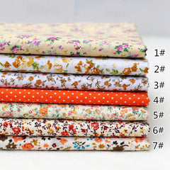 7pcs Small Cloth Set DIY Garden Floral Pure Cotton Dolls, Small Patchwork