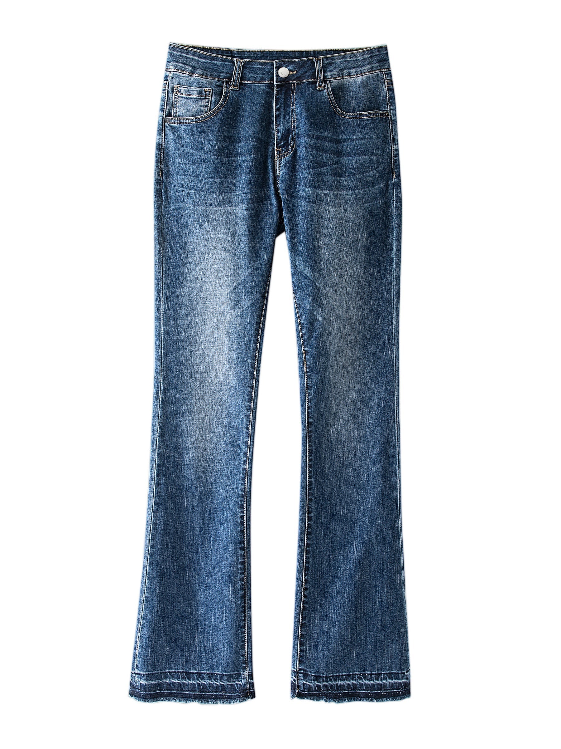  Casual Jeans Women's Raw Trim High Rise