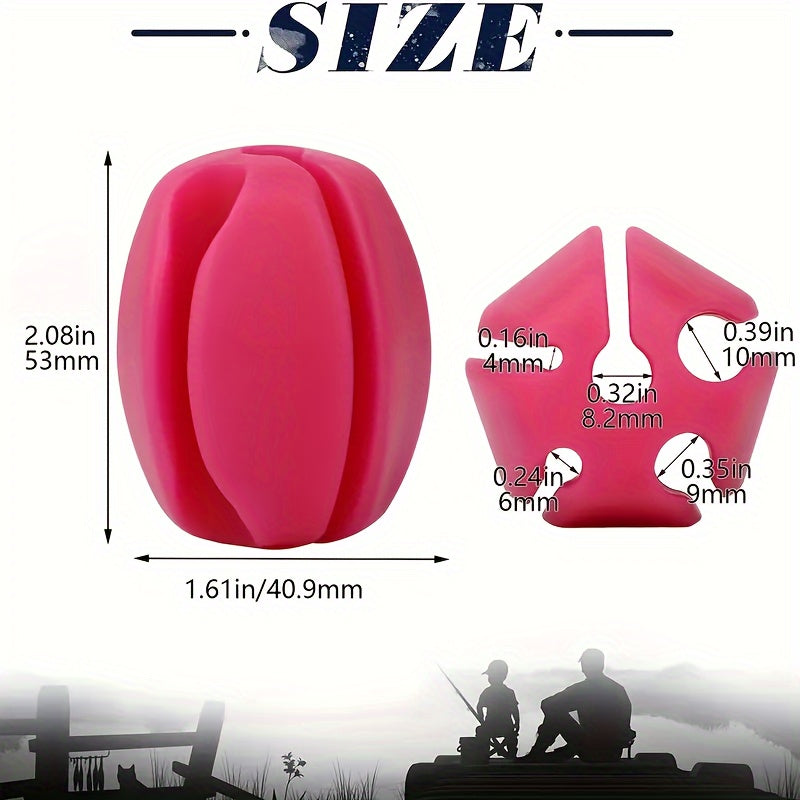 2pcs Silicone Fishing Rod Holder Ball Fishing Pole Storage Ball