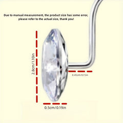 Acrylic Shower Curtain Hook with Rhinestone Design