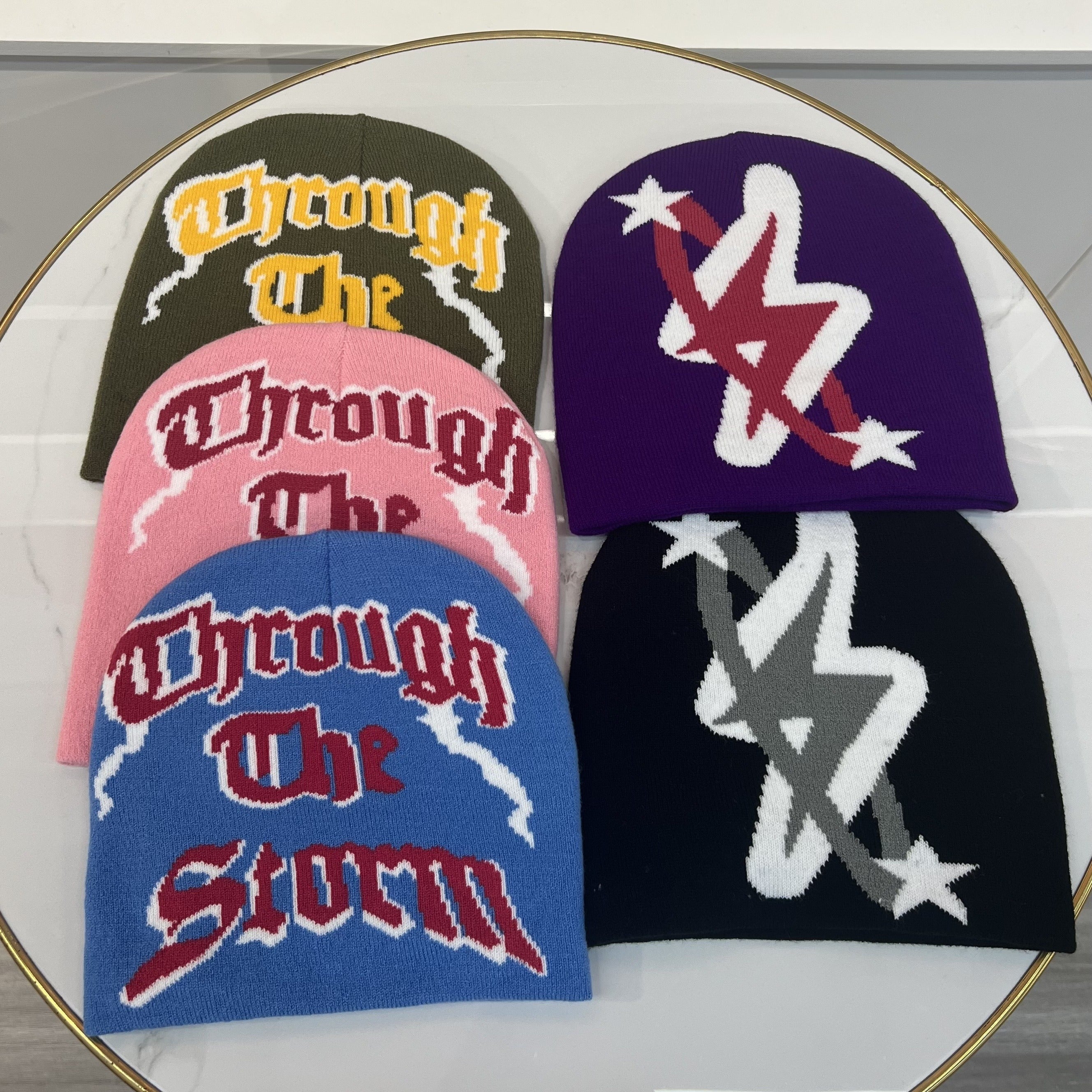 Candy ST Hip Hop Letter Hipster Hat Beanie Knitted Hat Casual Warm Elastic