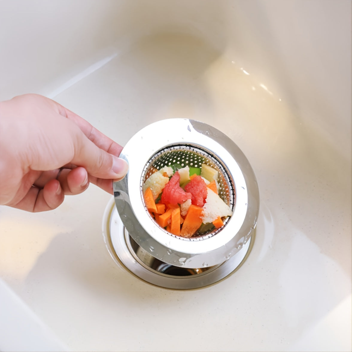 2pcs Kitchen Sink Strainer Stainless Steel Large Wide Rim Food Catcher