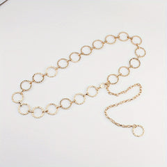 Round Hollow Waist Chain Metal Chain Belt Kpop Decoration Body Chain