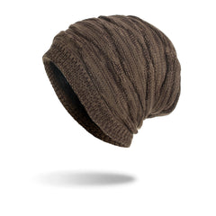 Men's Slouchy Beanie Cap Knit Winter Hat Fleece Lined Warm Acrylic