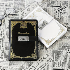 Lock Diary Canvas Notebook Son Notepad Student Retro Handbook