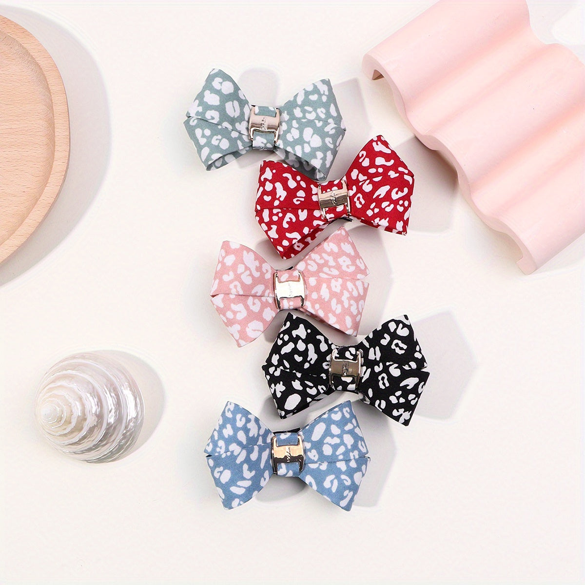 5pcs Mini Bowknot Hair Clip Non Slip Duck Billed Side Clip Bangs Accessories