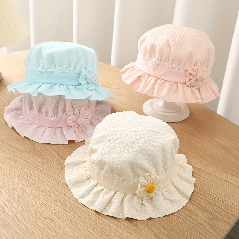 Princess Hats Wide Brim Fisherman Hat for Baby Girls