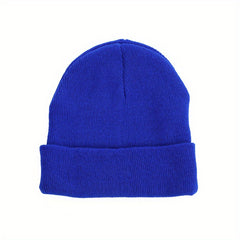 Autumn Winter Wool Knitted Hat Plus Velvet Warm Hat