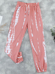 Women's Plus Tie Dye Elastic Tapered Leg Pants