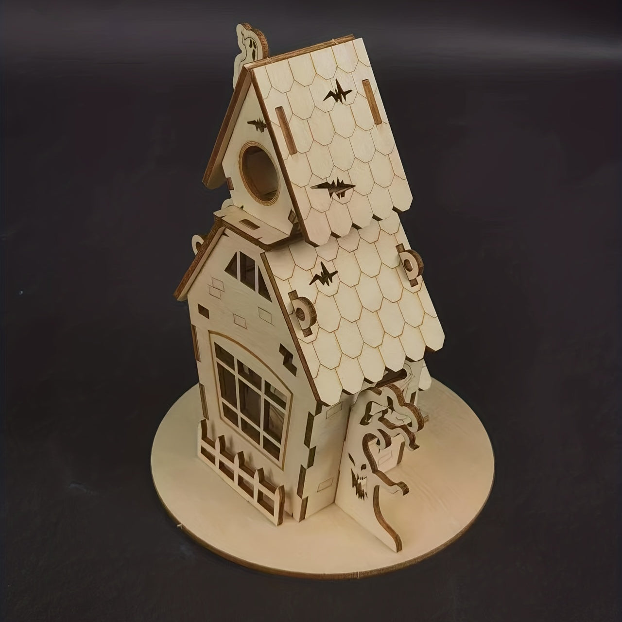 Halloween Party Wood DIY Puzzle Ghost House Decoration