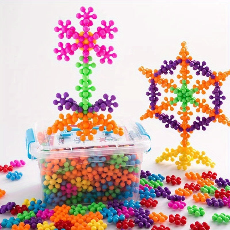 290pcs 3D Plum Blossom Building Blocks Snowflake Puzzle DIY Gift