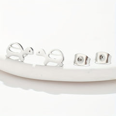 2pcs Men's Stainless Steel Mini Turtle Earrings
