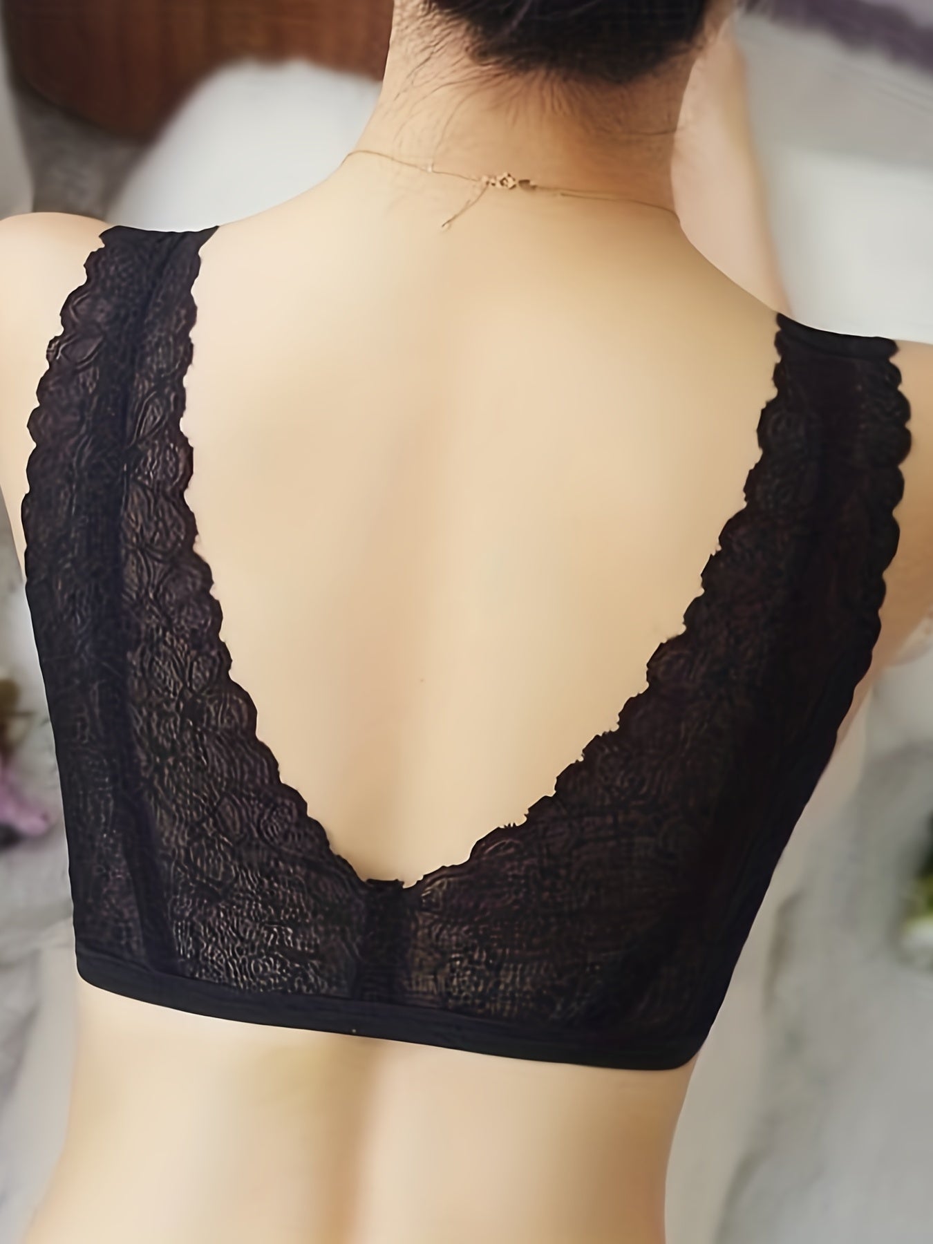 Lace Front Buckle Bra Push Up Anti sagging Lingerie