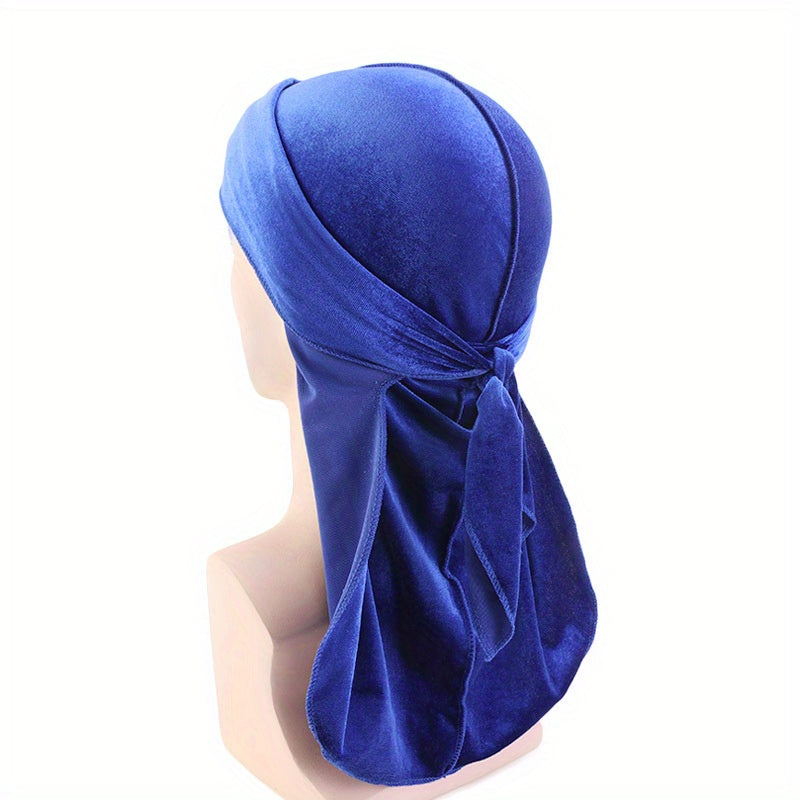 Men Velvet Durags Bandana Turban Du Rag Headwrap Headband Pirate Hat