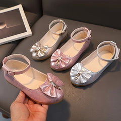 Girl's Dance Shoes With Bowknot Non Slip Backless Shoes