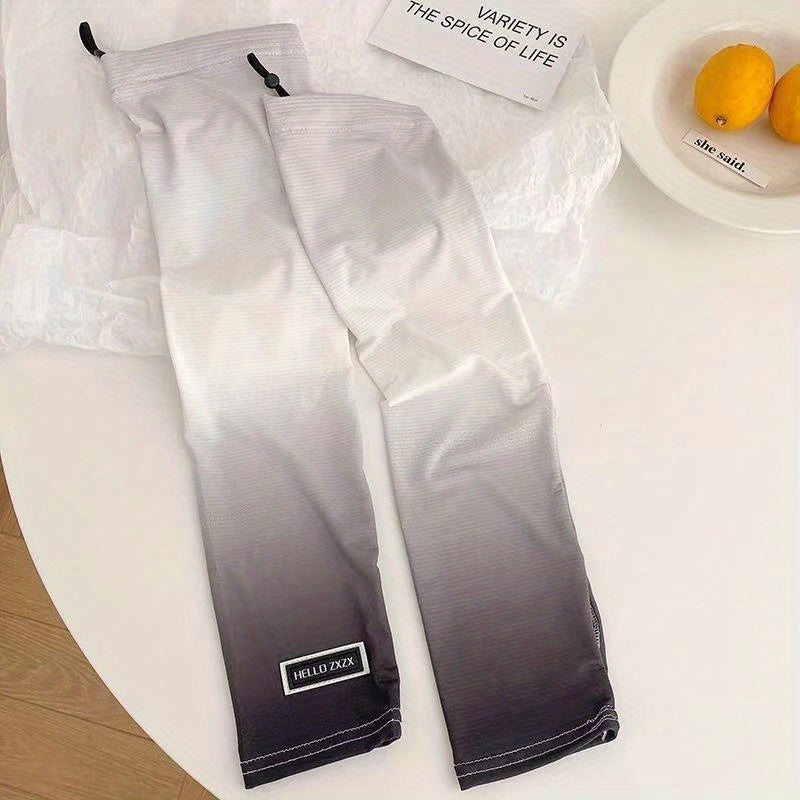 Gradient Ice Sleeves Adjustable Sun Protection Long Arm Sleeves