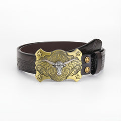 Men's Casual Belt Brown Genuine Leather