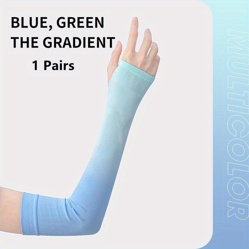 Gradient Ice Sleeve Sunscreen Arm Sleeves UV Protection Cycling Men Women