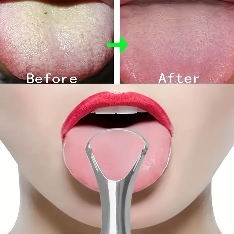Stainless Steel Tongue Scraper Cleaner for Men Women