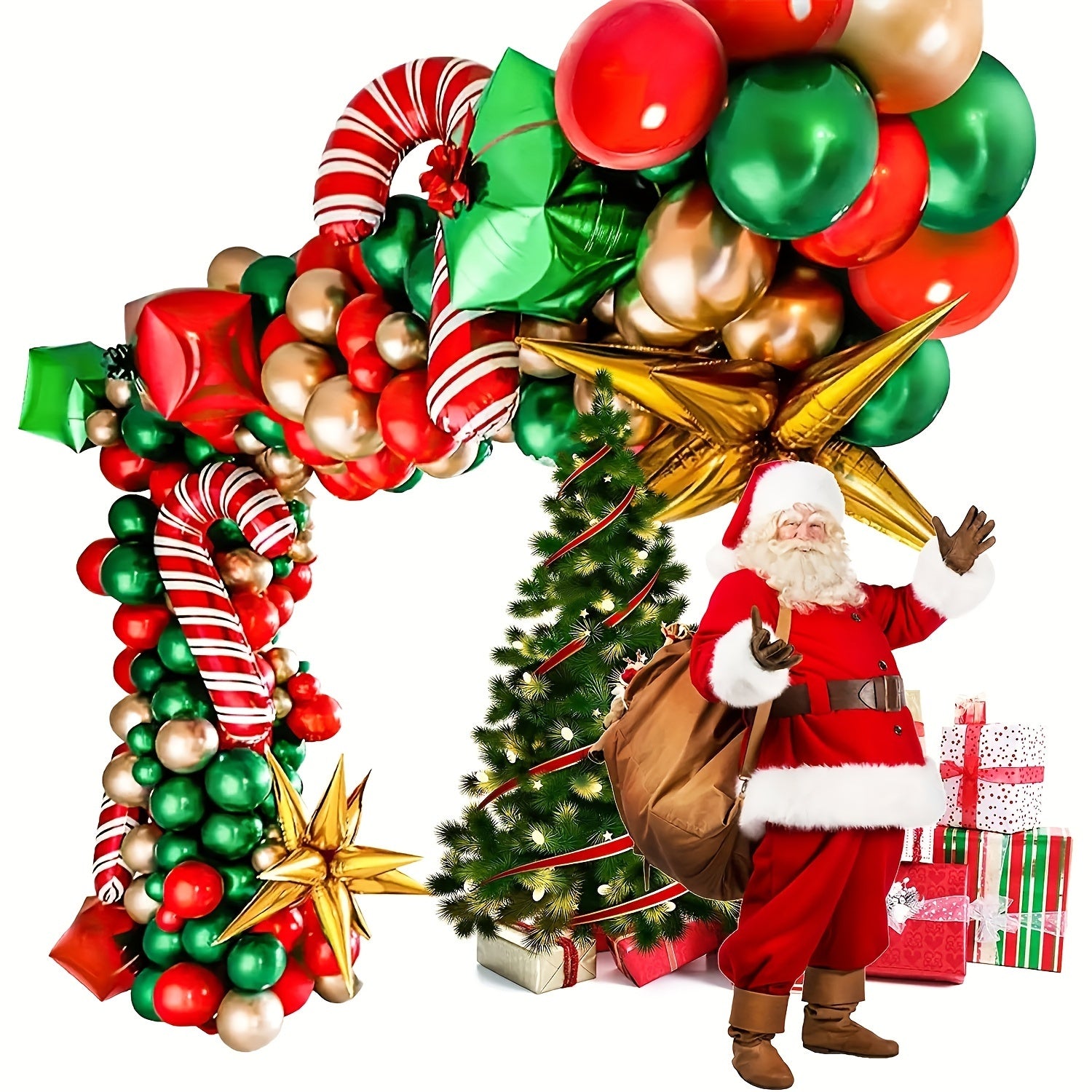 86pcs Christmas Balloon Wreath Set Blessing Gift Background Decoration