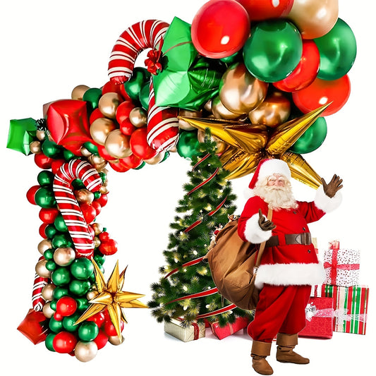 86pcs Christmas Balloon Wreath Set Blessing Gift Background Decoration
