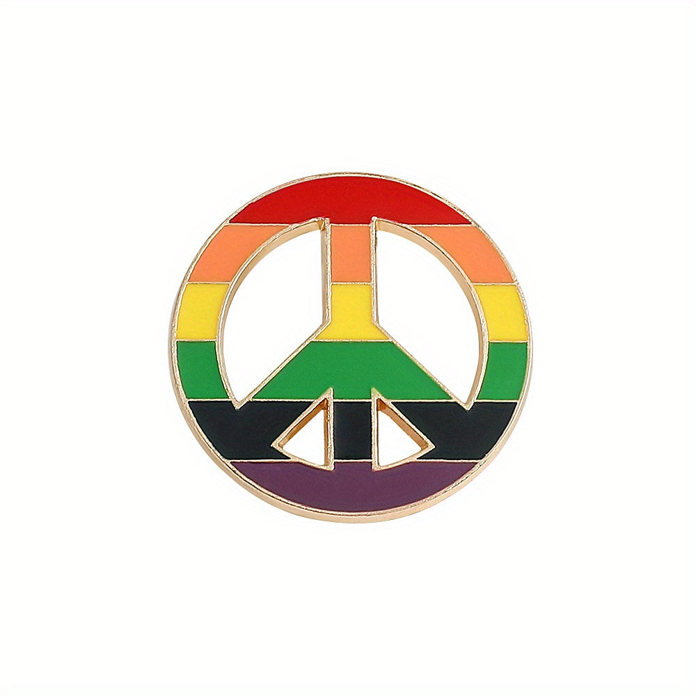 Colorful Rainbow Enamel Pin for Men Love Flag Brooch Holiday Gift