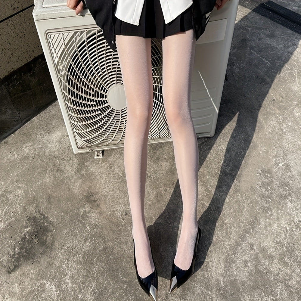 High Waist Sheer Thin Footed Pantyhose
