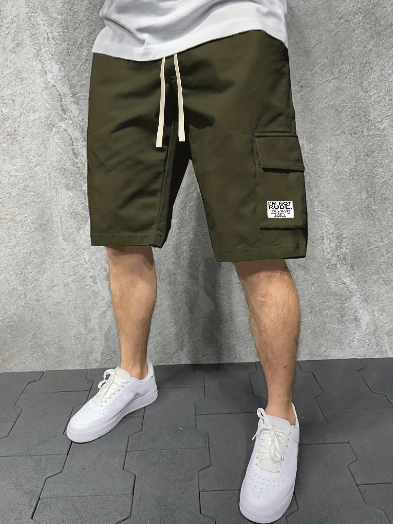 Men's Drawstring Cargo Shorts for Summer