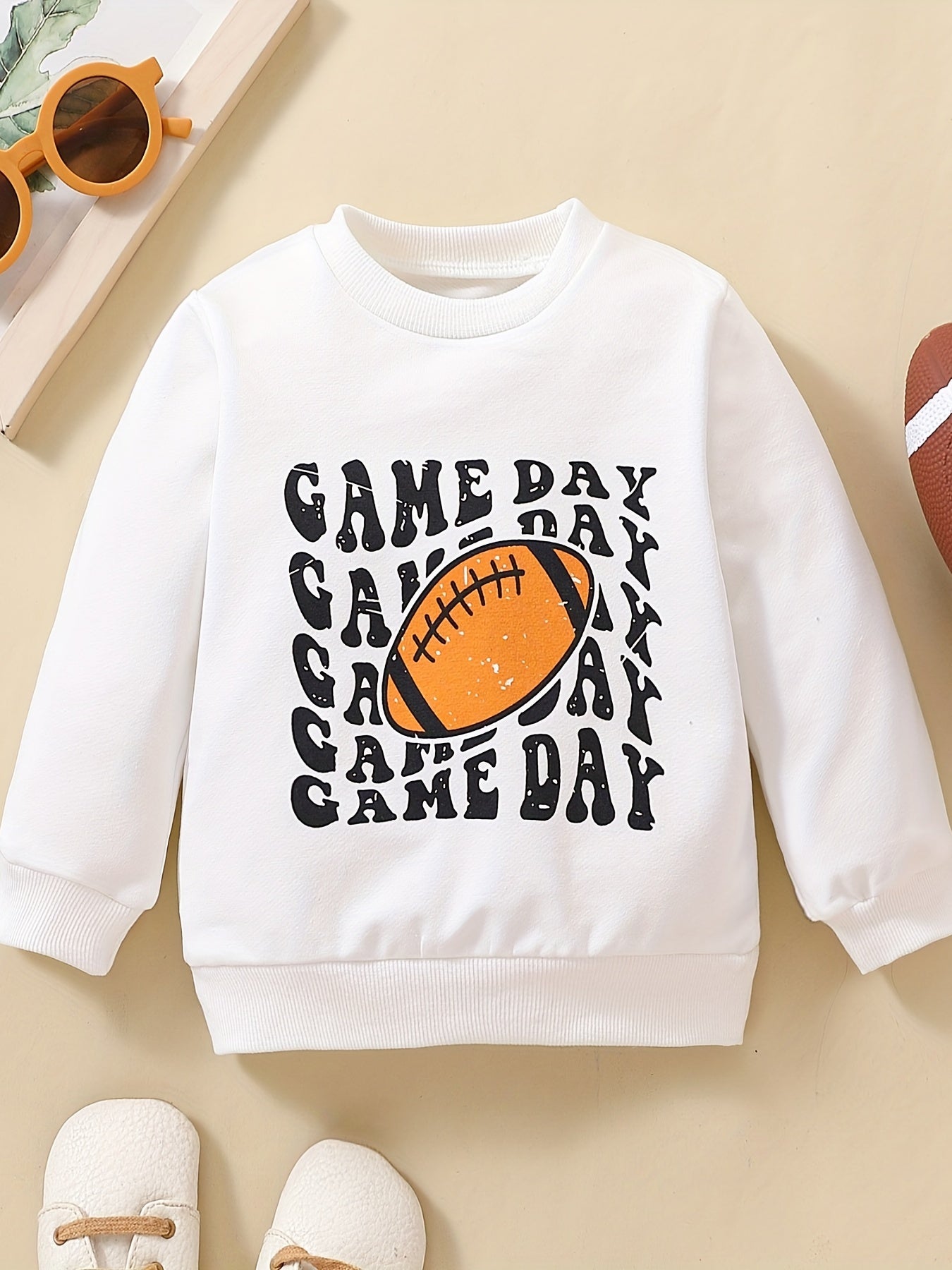Baby Boy's Graphic Long Sleeve Crew Neck Sweatshirt