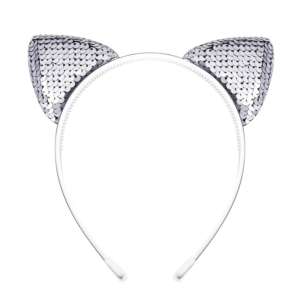 Glitter Cat Ears Headband For Baby Girls