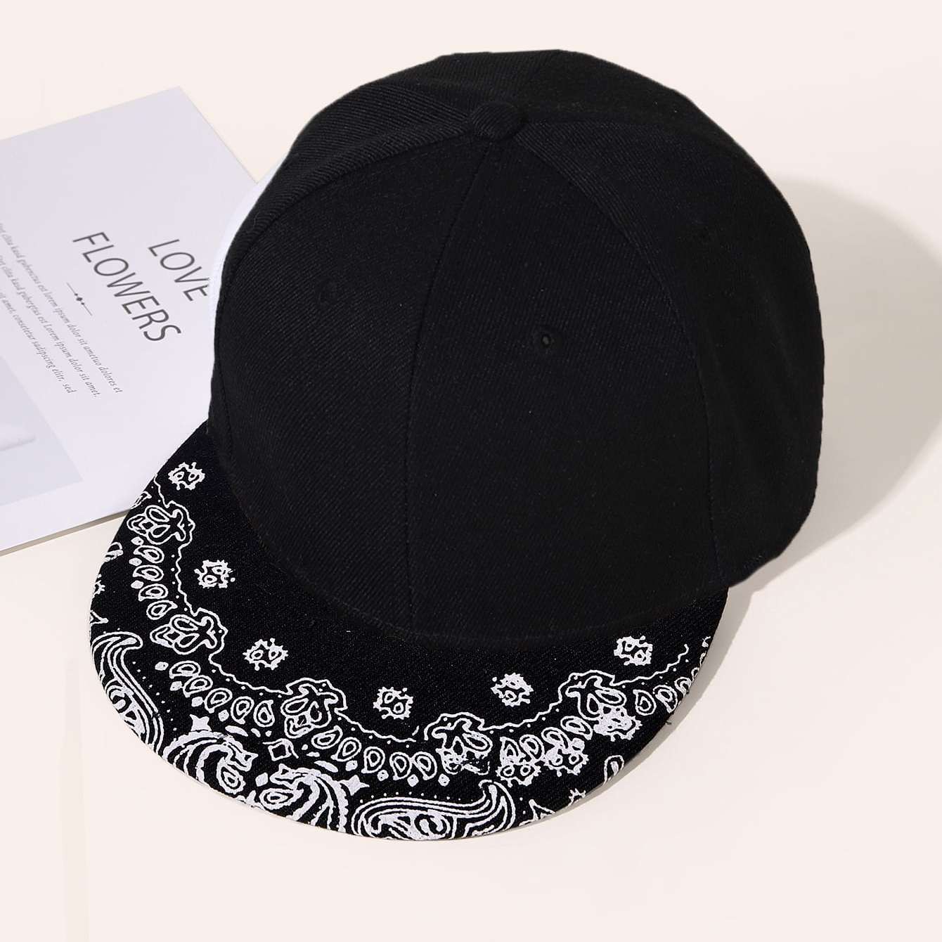 Paisley Print Baseball Cap Casual Snap Back Hat Adjustable Sports Hat
