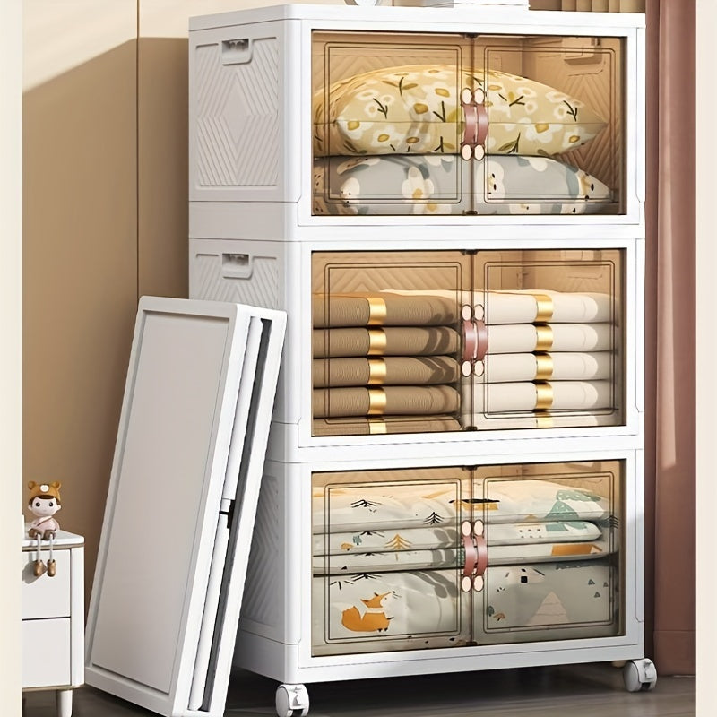 One Layer Stackable Folding Storage Bin Sturdy Mega Size