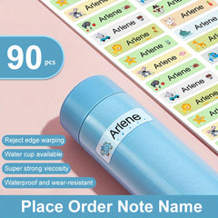 Custom Name Tag Sticker Waterproof MEDIUM Size - Personalized Labels