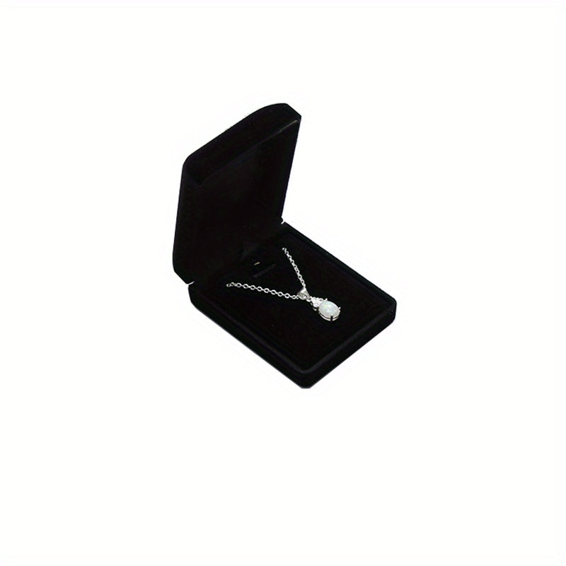 Velvet Necklace Pendant Jewelry Display Box for Gifts