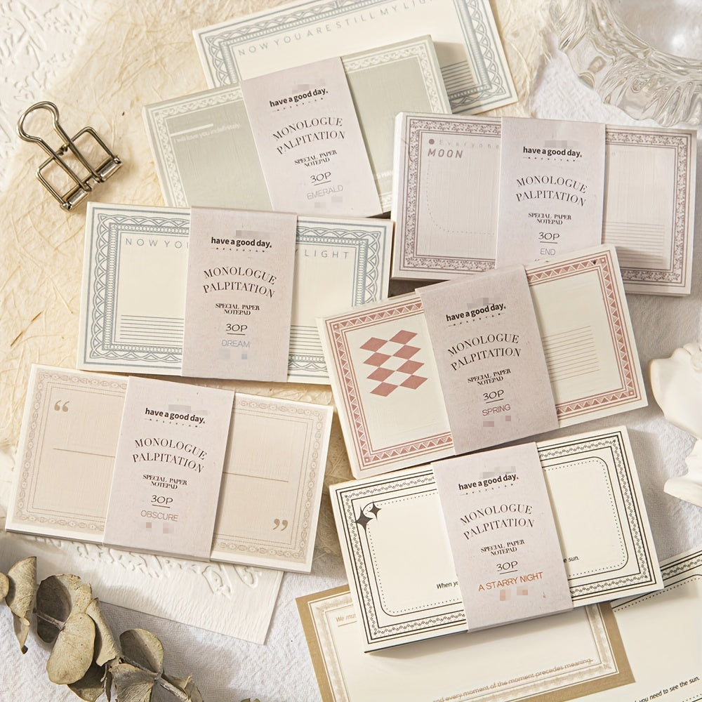 Retro Basic Postcard 30sheets DIY Material Record Memo Message Decoration