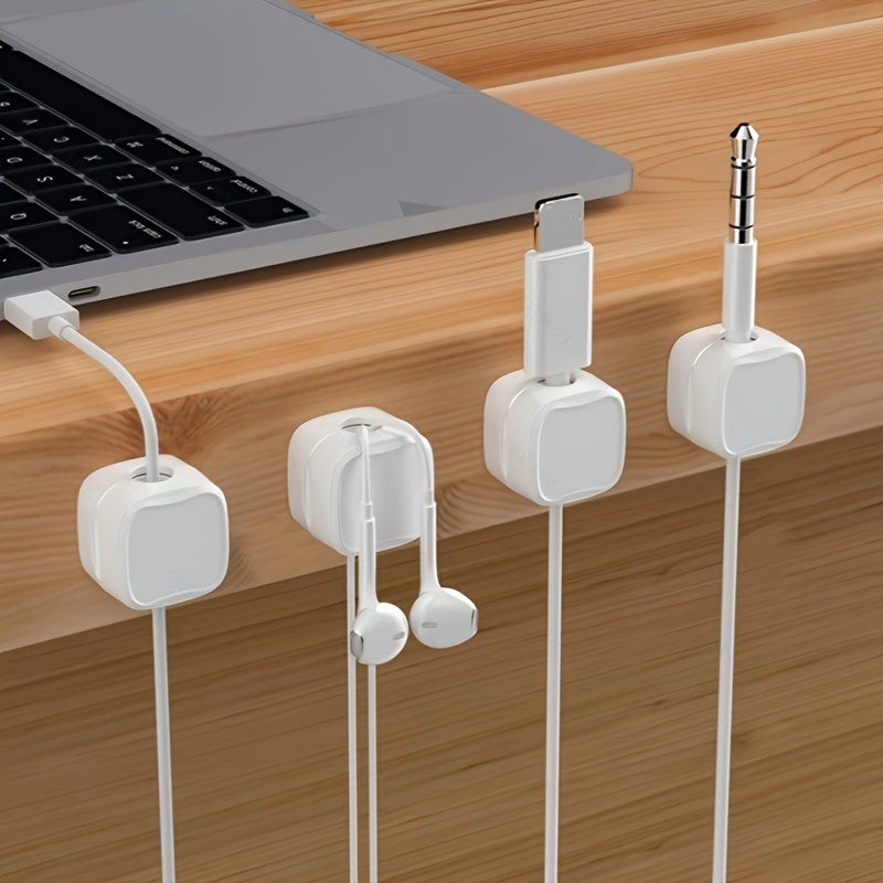 6pcs Magnetic Cable Clip Organizer Holder for Nightstand Kitchen Office Storage